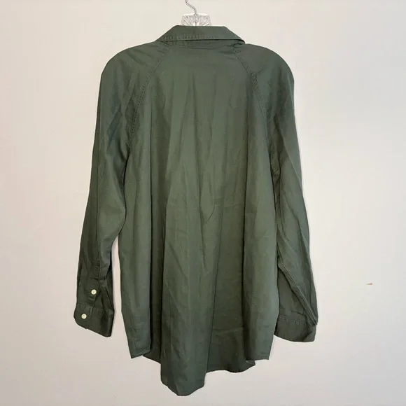 Universal Thread NWT Women’s Dark Green Oversized Button Down Long Sleeve Shirt - Picture 13 of 15